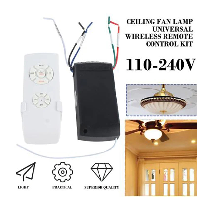 Universal Ceiling Fan Remote Control Kit – Speed & Timer Fan Remote Control Kit Axl