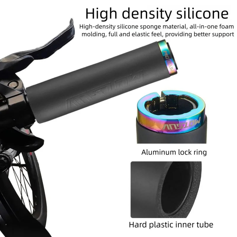 MOTSUV Lock-On Silicone MTB Grips – Ergonomic Anti-Slip MTB Handlebar Grips Axl