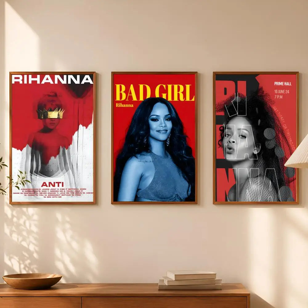 Rihanna HD Self-Stick PVC Wall Art Poster – Waterproof Décor Wall Art Poster Axl