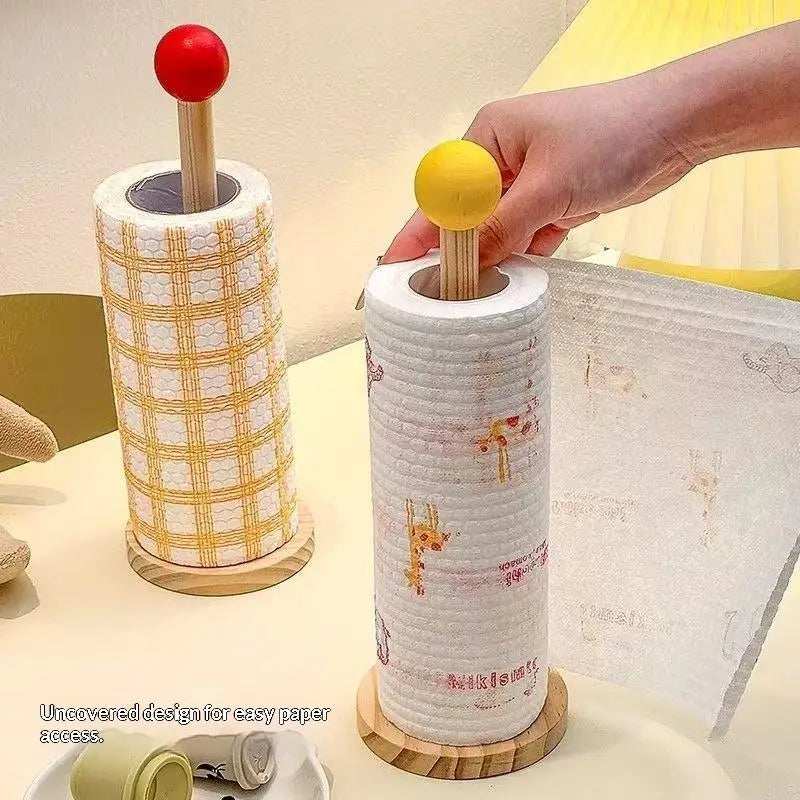 Wood Freestanding Tissue Roll Holder – No Drill, Anti-Slip Tissue Roll Holder Axl
