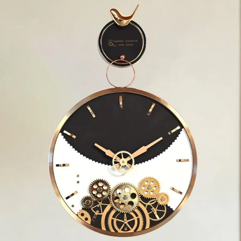 Modern Silent Wall Clock – Minimalist Geometric Living Room Decor Wall Clock Axl Black