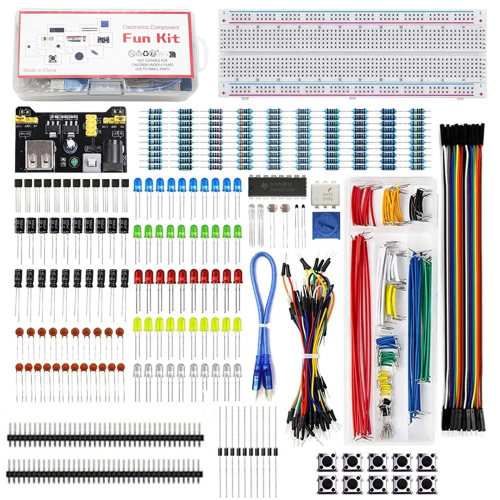 Arduino Uno R3 Starter Kit – 830 Breadboard & Electronics Set Electronics Starter Kit Axl Default Title