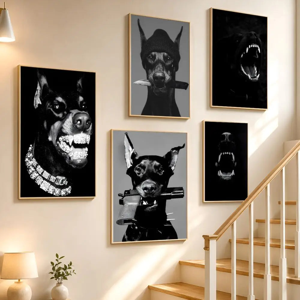 Doberman Pinscher PVC Wall Sticker – Waterproof Home Décor Wall Decal Sticker Axl