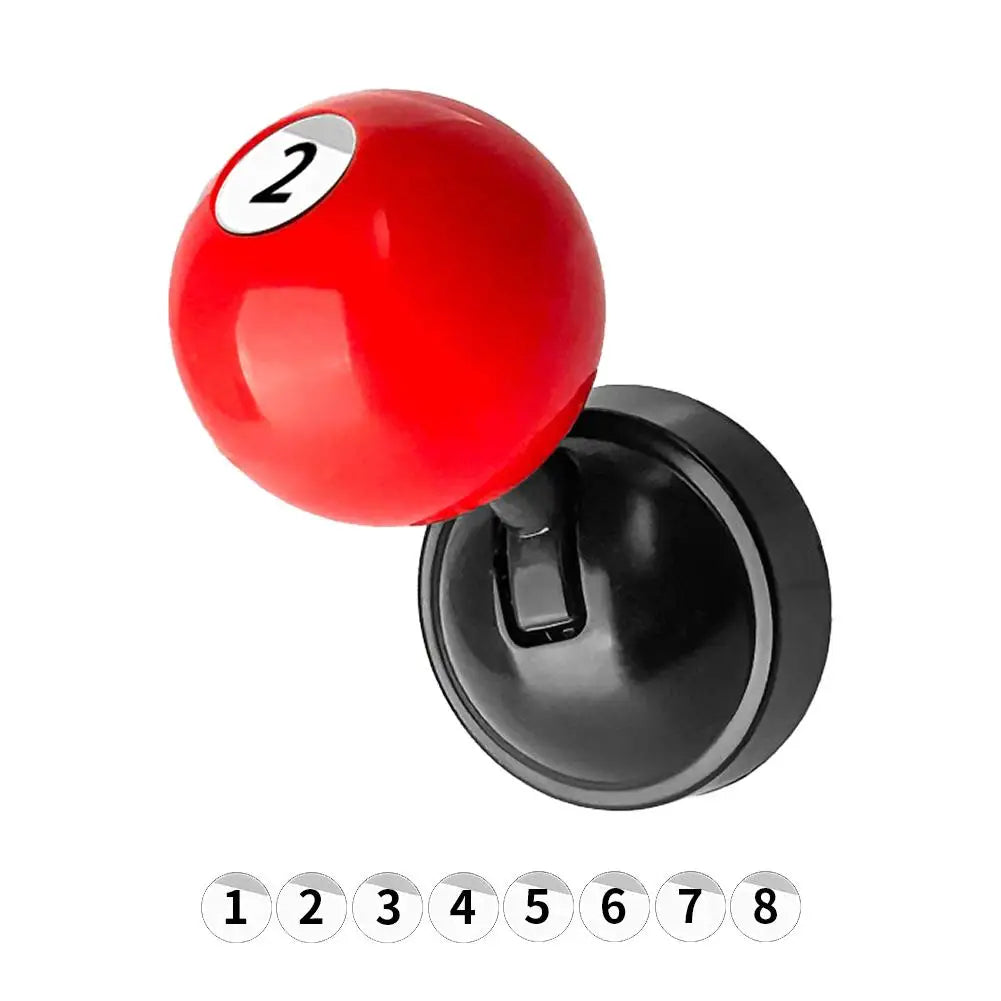 Pool Ball Push-to-Start Button Cover | Metal & ABS Car Decor Car Button Cover Axl red