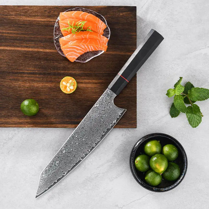 8-Inch Damascus Chef's Knife – 67-Layer VG10 Steel & G10 Handle Damascus Chef Knife Axl