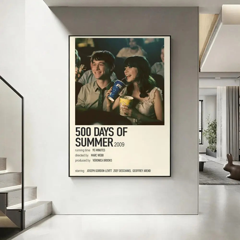 500 Days of Summer Movie Poster – HD Waterproof Wall Art Movie Wall Poster Axl White8 15X20cmNoframe