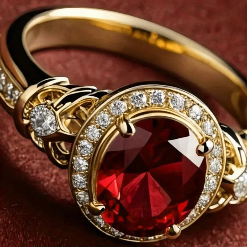 Huitan Cubic Zirconia Ring for Women | Engagement & Party Fashion Ring Axl