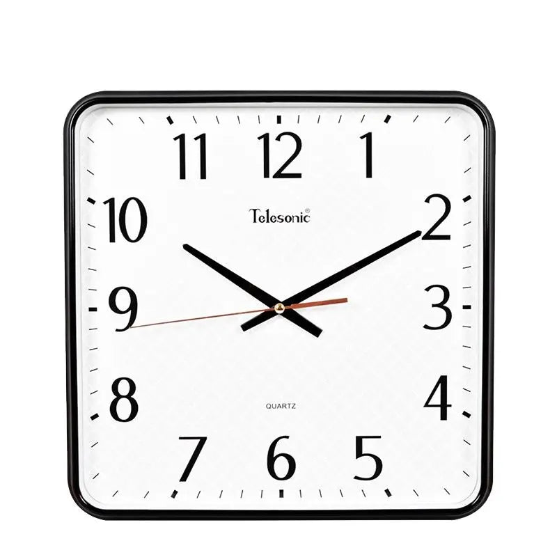 Modern Square Silent Wall Clock – 14" Large Living Room Decor Silent Wall Clock Axl