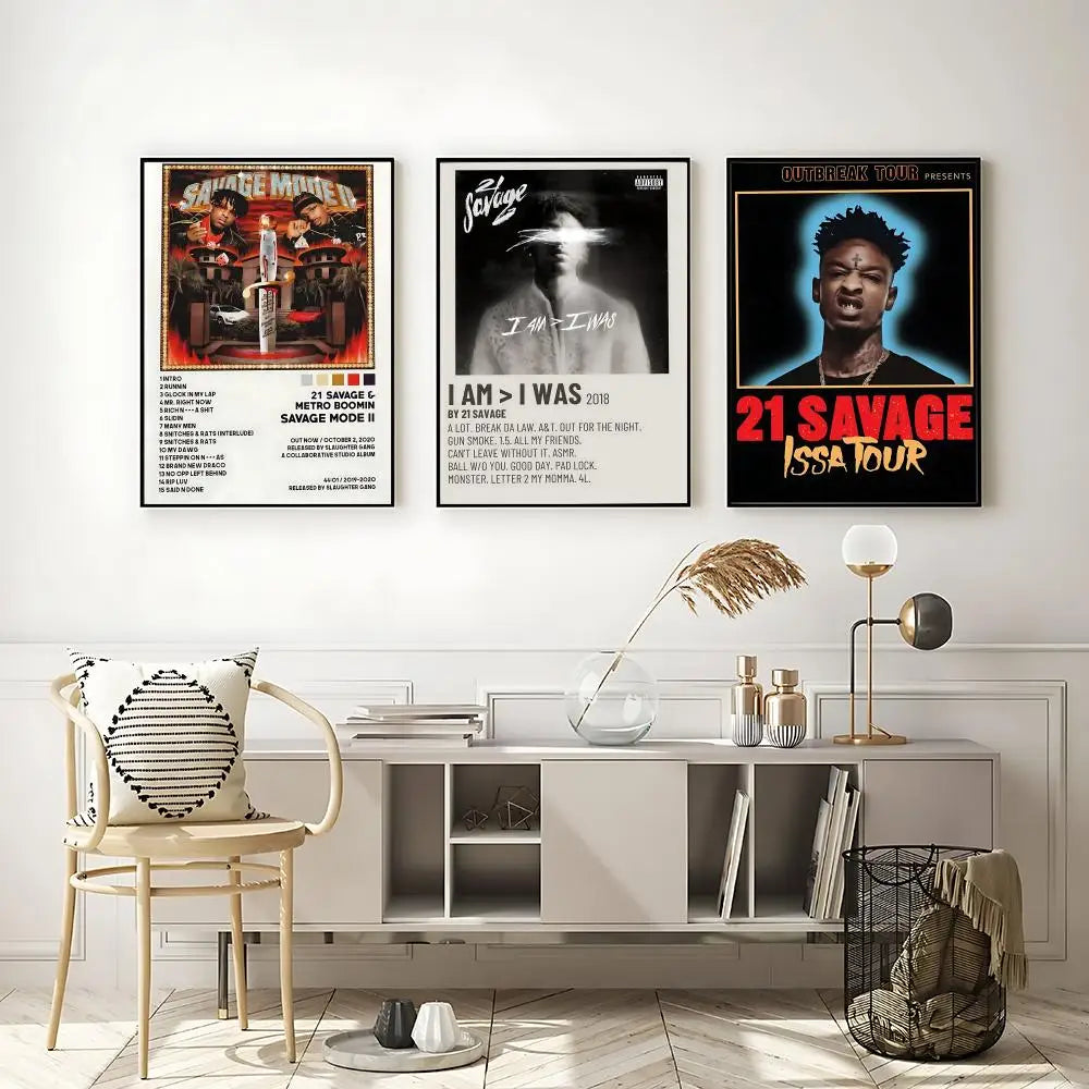 21 Savage HD Poster – Self-Adhesive Waterproof Wall Decor Wall Art Poster Axl