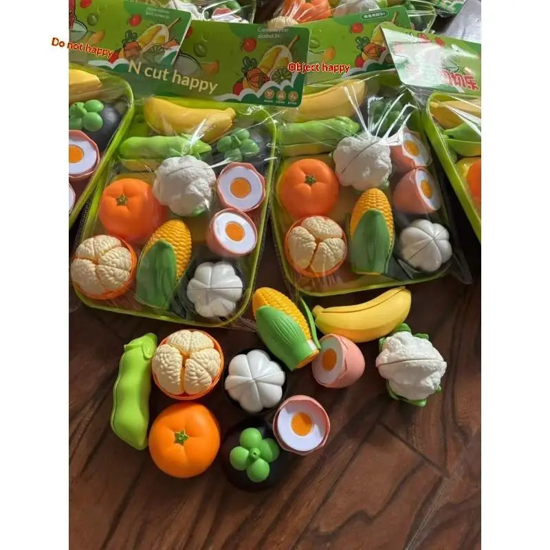 Kids Fruit & Vegetable Cutting Toy – Pretend Play Kitchen Set Pretend Play Kitchen Set Axl onesize A3