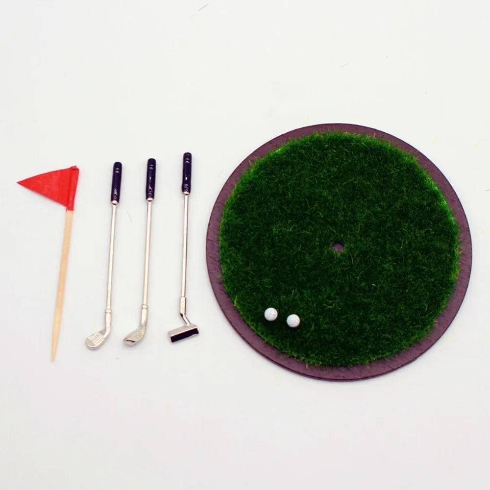 Miniature Golf Club Set 7Pcs – 1:12 BJD Dollhouse Scene Prop Doll Accessories Axl 7pcs Set