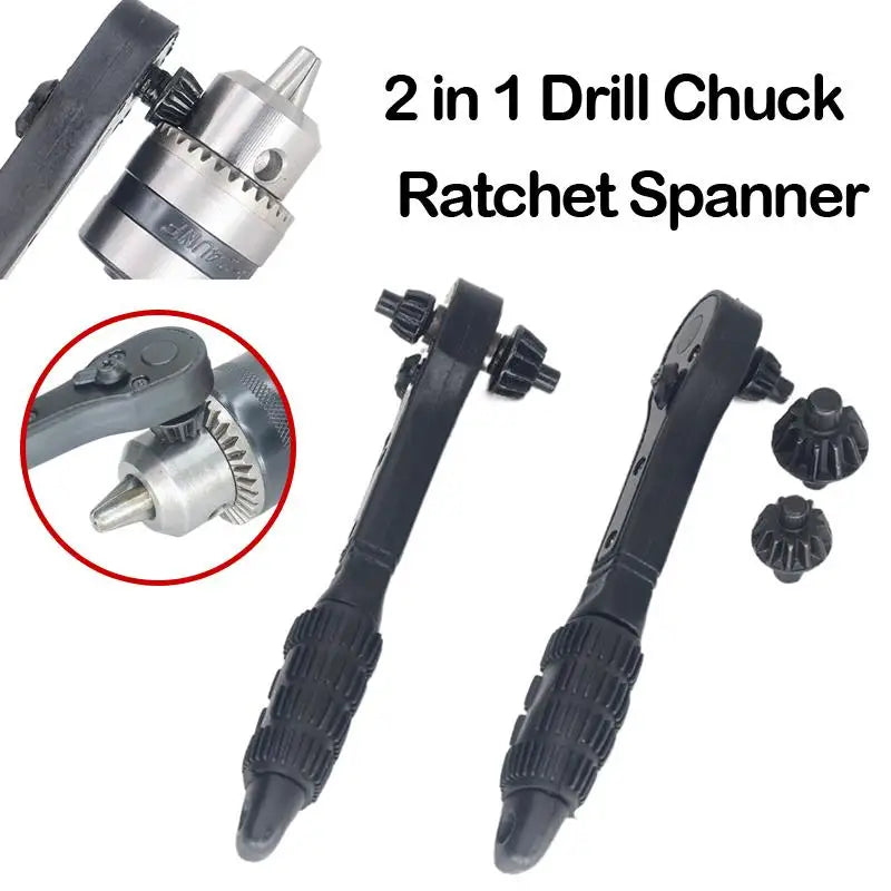 2-in-1 Drill Chuck Key Ratchet Wrench | 5-in-1 Hand Tool Ratchet Wrench Tool Axl