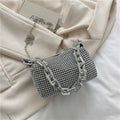 Bling Diamond Crossbody Bag – Small Shoulder Purse for Women Crossbody Shoulder Bag Axl Silver