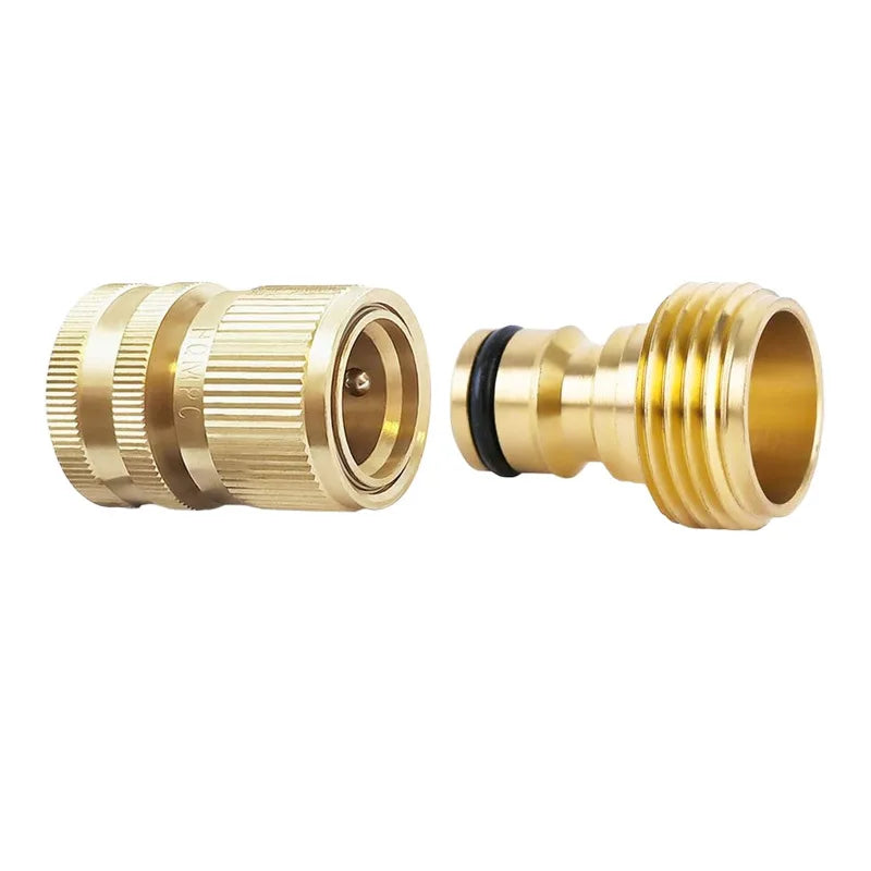 Brass 3/4" GHT Quick Connect Garden Hose Coupler Fitting Garden Hose Fitting Axl set A China Mainland
