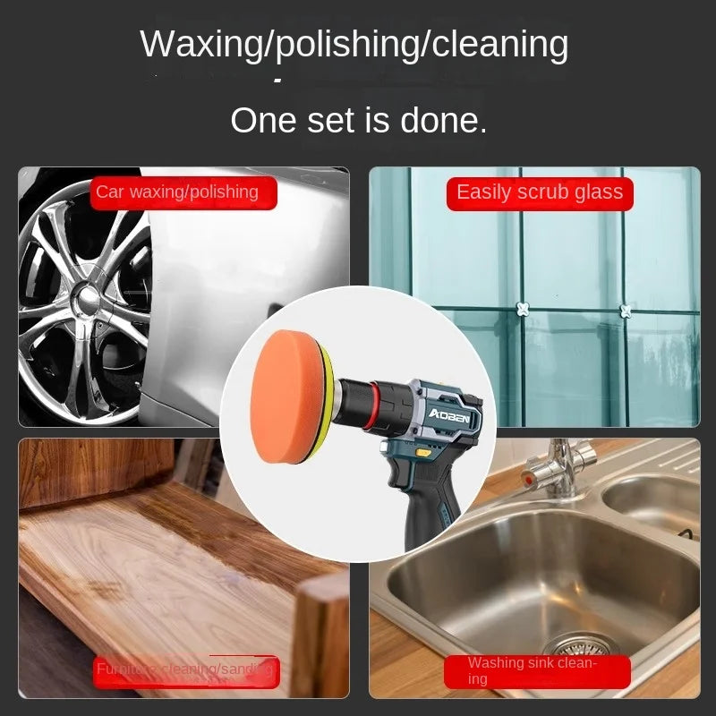 6-Piece Car Polishing Sponge Pad Set – Drill Waxing Kit Car Polishing Pad Set Axl