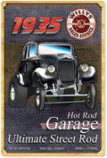 1935 Willie Hot Rod Retro Metal Tin Sign – Garage Wall Decor Vintage Wall Sign Axl aluminum sign aluminum 40x30cm