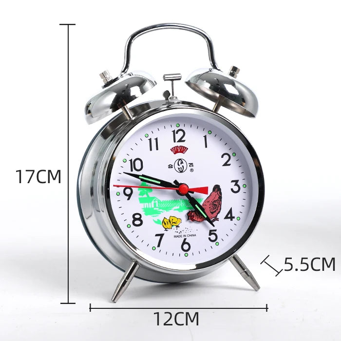 Vintage Mechanical Alarm Clock – Gold Retro Metal Desk Clock Mechanical Alarm Clock Axl F