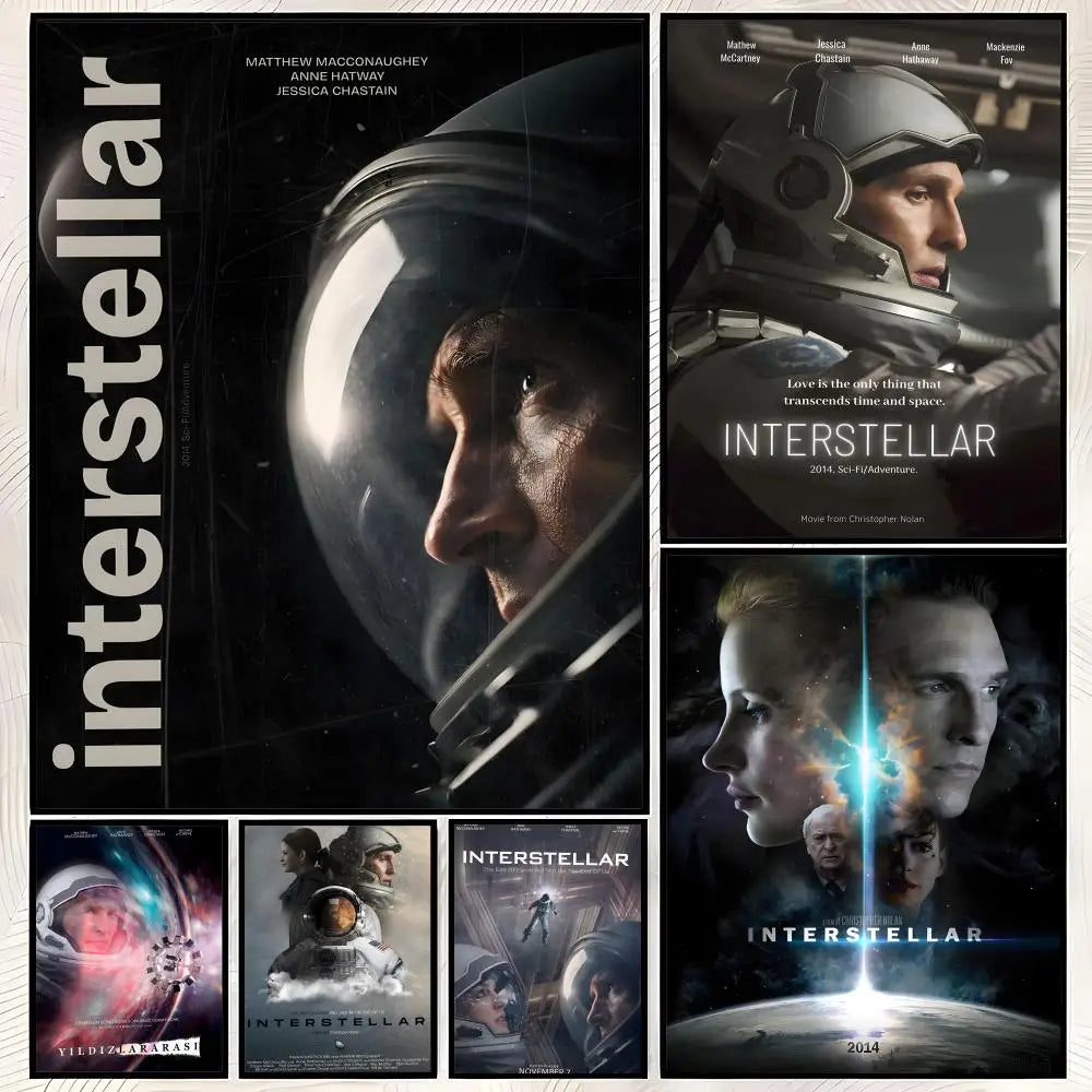 Interstellar Movie Poster Self-Stick HD PVC Waterproof Wall Art Wall Art Poster Axl