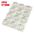 12-Pack Clear Self-Adhesive Silicone Cabinet Door Bumpers Cabinet Door Bumpers Axl One Size