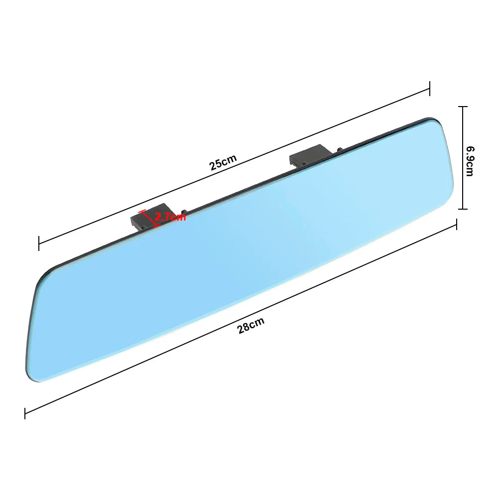 Wide-Angle Anti-Glare Car Rear View Mirror – HD Blue Glass Car Interior Mirror Axl