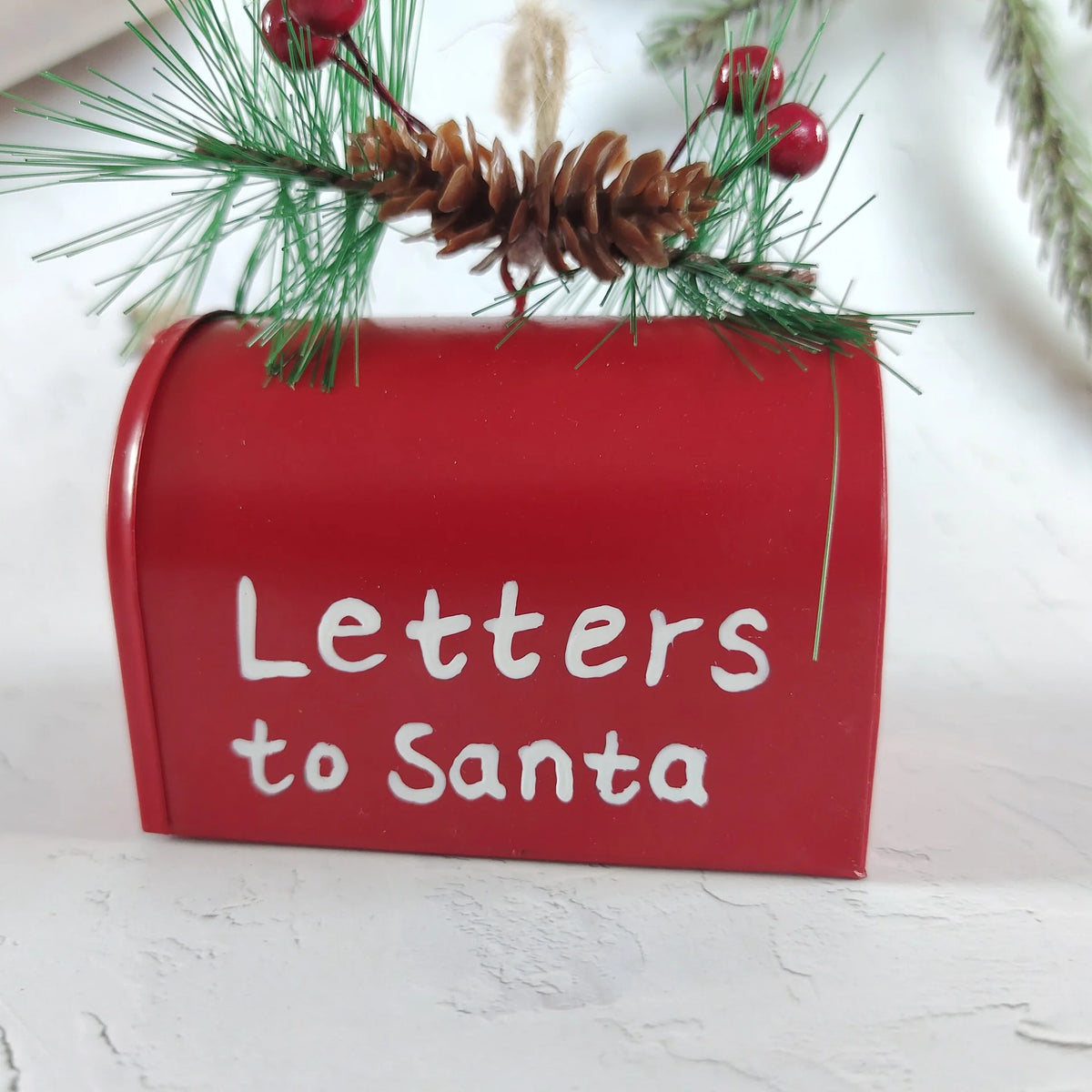 Christmas Metal Mailbox Ornament – Letters to Santa Iron Pendant Christmas Tree Ornament Axl