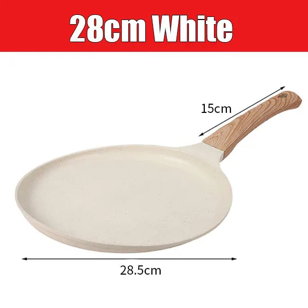 Ceramic Nonstick Griddle Pan 20/24/28cm – Crepe & Pancake Pan Nonstick Griddle Pan Axl 28cm White