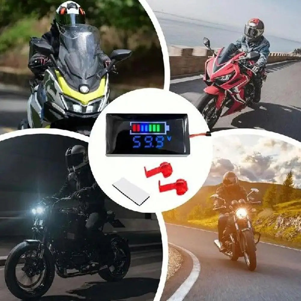 Mini LED Digital Voltmeter DC 12V–150V | Motorcycle & EV Digital Panel Voltmeter Axl