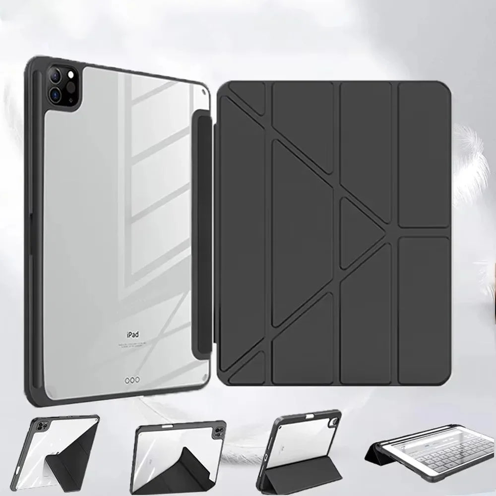 Acrylic Clear Y-Fold iPad Case with Stand | Air Pro 6th–10th Gen Tablet Stand Case Axl