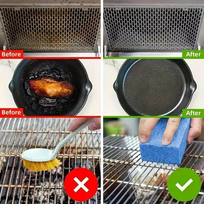 5-Pack BBQ Cleaning Sponges – Heat Resistant Non-Scratch Silicone BBQ Cleaning Sponges Axl