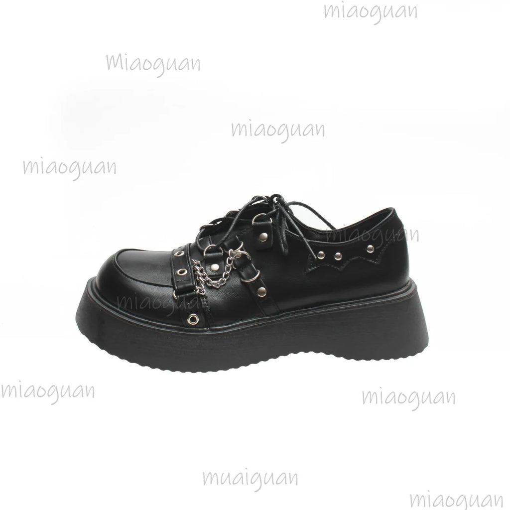 Japanese Lolita Chunky Platform Mary Jane Shoes 5CM Wedge Platform Mary Janes Axl