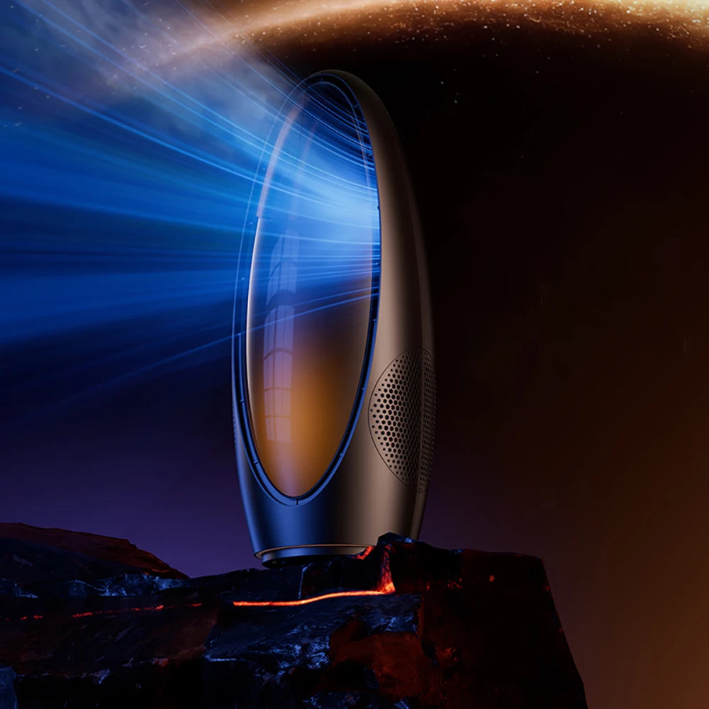 USB Bladeless Fan – 9-Speed, Mist, 9-Hr Timer & Ambient Light Bladeless Desktop Fan Axl