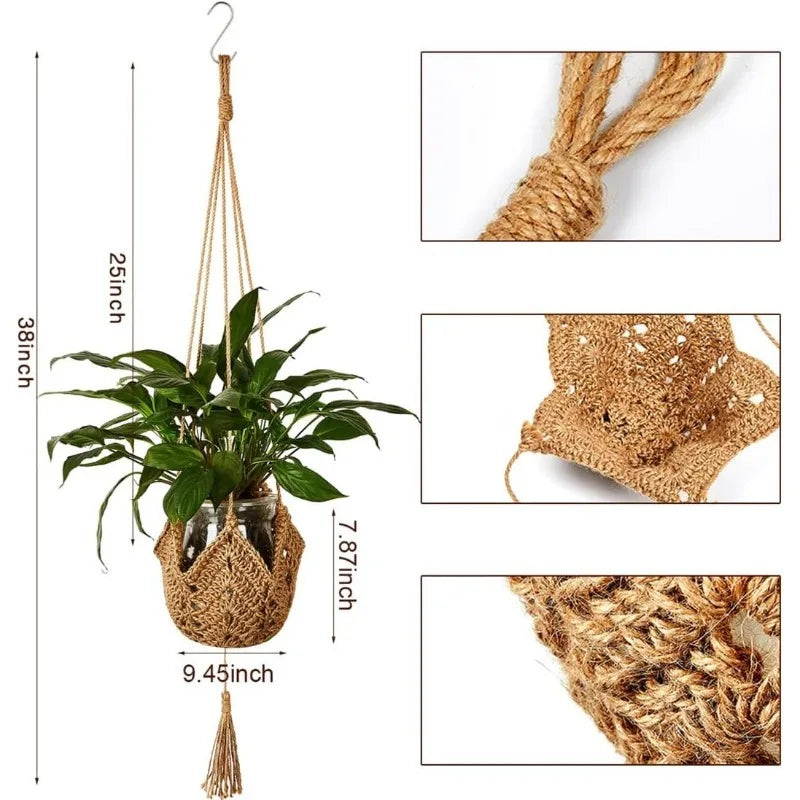 Handmade Macrame Plant Hanger – Boho Wall Hanging Planter Macrame Plant Hanger Axl