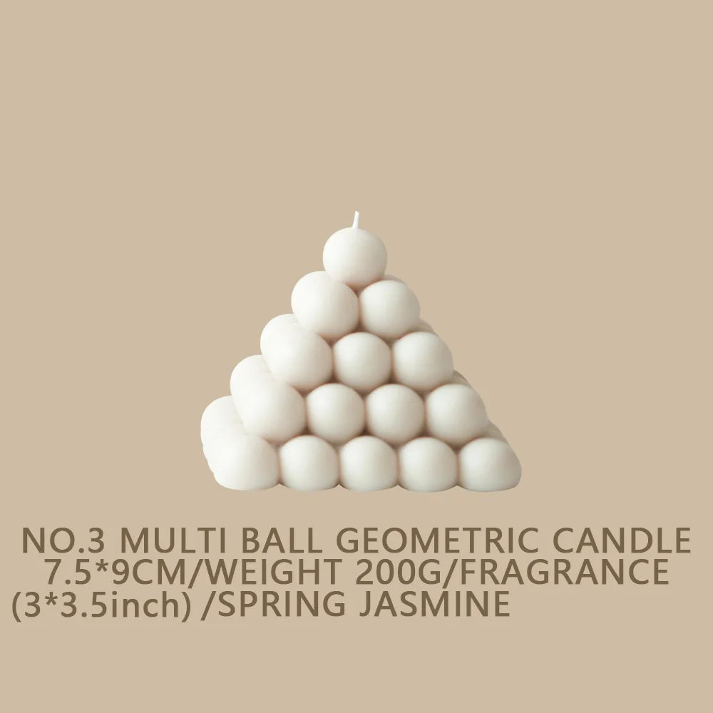 Handmade Soy Wax Scented Candles – Geometric Home Décor Gift Scented Candle Axl few White