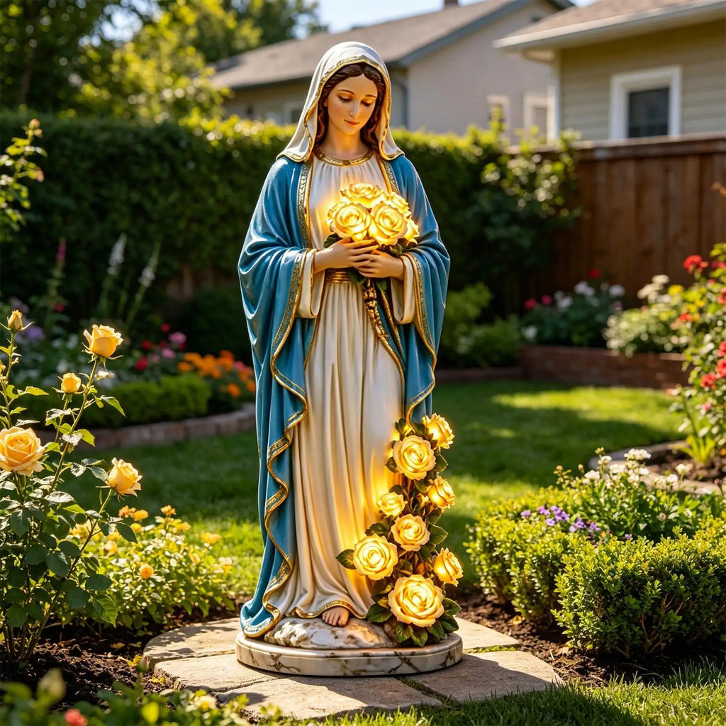 Resin Garden Statue Lamp – Waterproof LED Outdoor Lantern Decor Outdoor Garden Lantern Axl Default Title