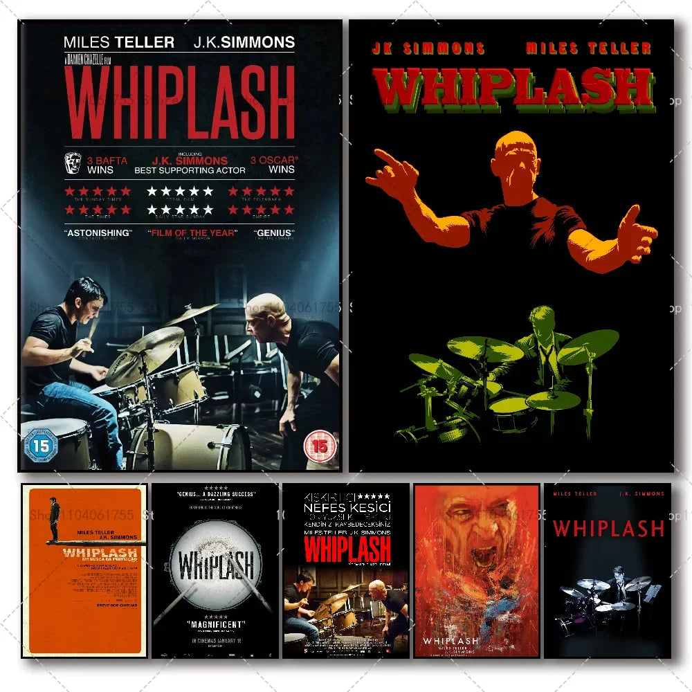Whiplash Jazz Drummer Movie Poster – Self-Adhesive Wall Sticker Wall Art Poster Axl
