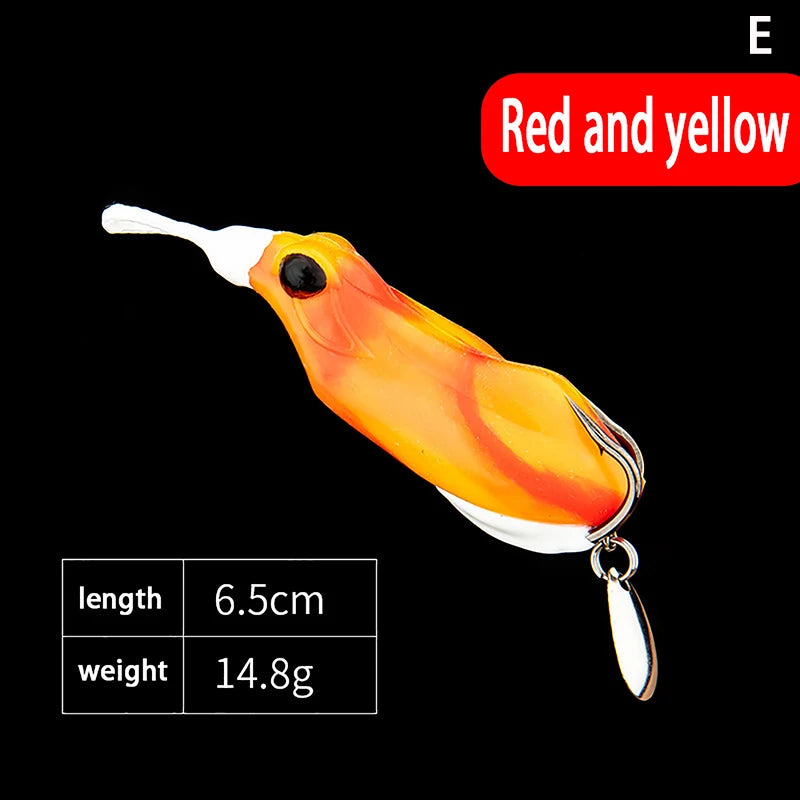 Thunder Frog Soft Lure – Silicone Bionic Frog Bait with Hook Soft Fishing Lure Axl color E