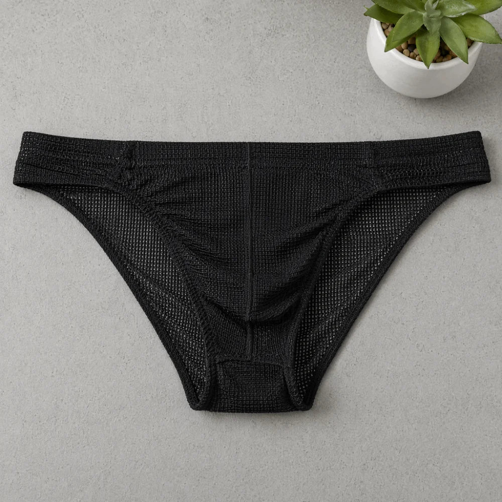 Men's Low-Rise Stretch Mesh Briefs – Moisture-Wicking Underwear Men's Briefs Axl