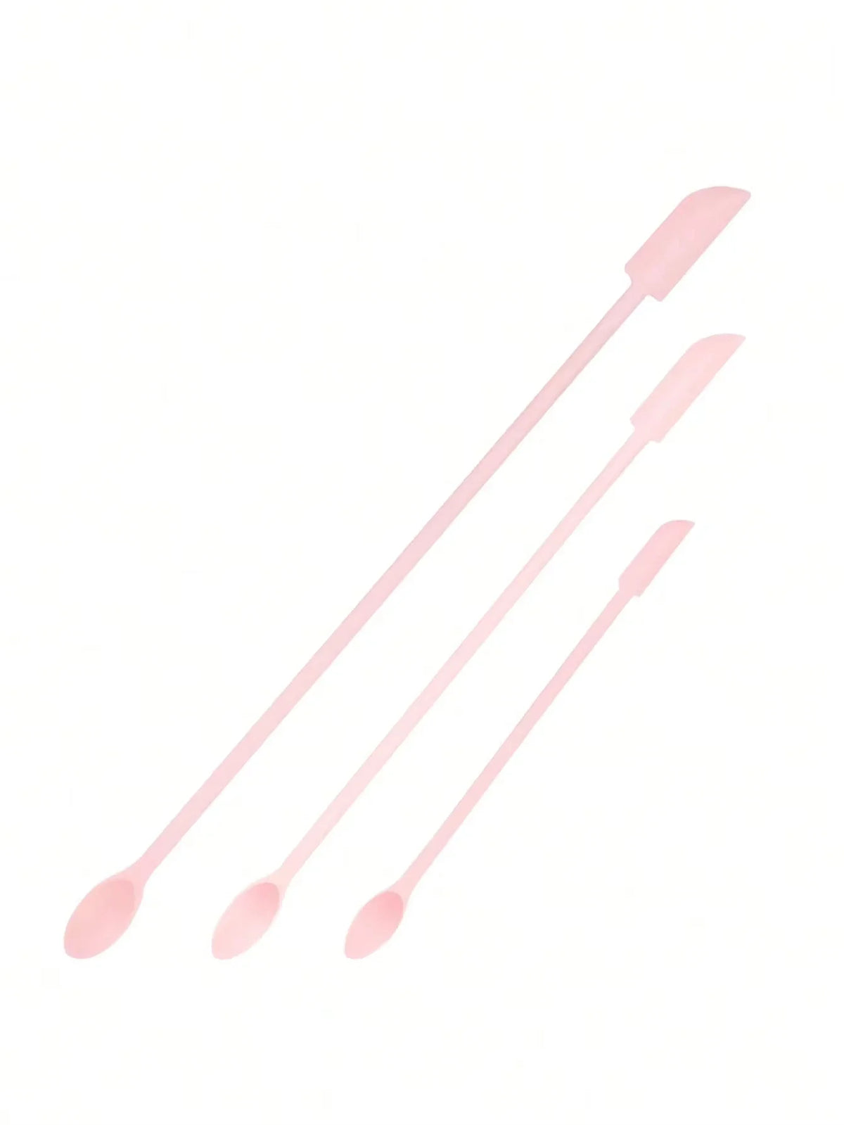 3-Piece Silicone Makeup Scraper Set – Foundation & Lotion Jar Makeup Scraper Set Axl 3Pcs Pink-GH8653