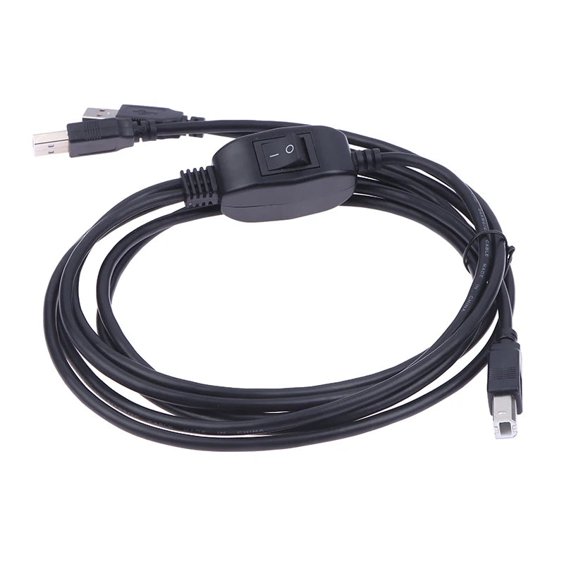 2-in-1 USB A to B Printer Splitter Cable for 2 Computers USB Printer Cable Axl