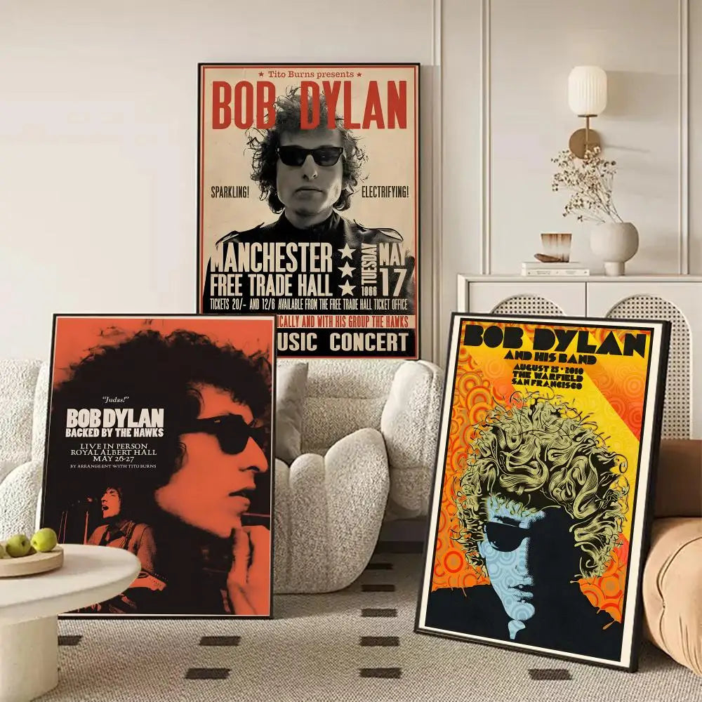 Bob Dylan Poster Removable Wall Sticker – HD Art Decal Wall Art Decal Axl