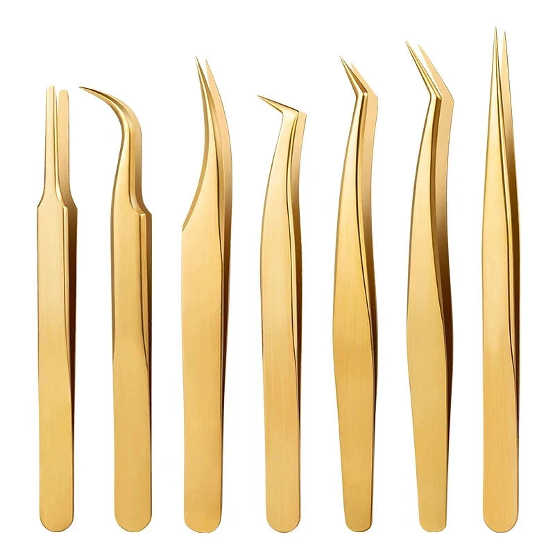 Precision 3D Lash Extension Tweezers – Stainless Steel Pro Clip Lash Extension Tweezers Axl