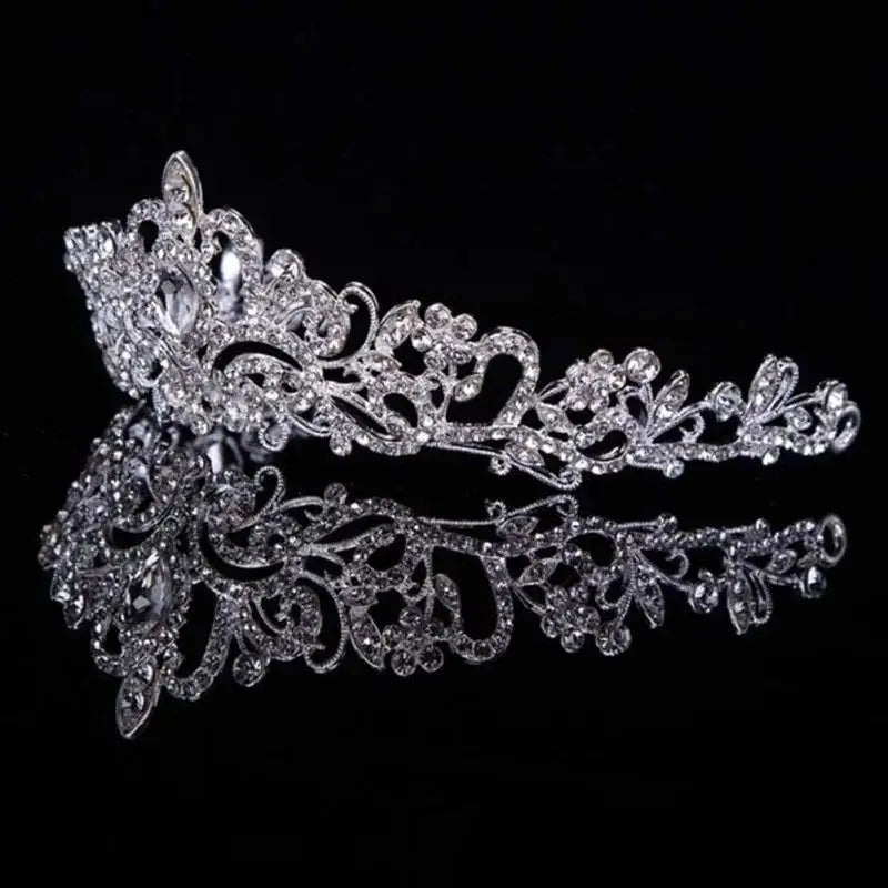 Luxury Diamond Crown Tiara – Bridal Wedding Princess Headpiece Bridal Crown Tiara Axl
