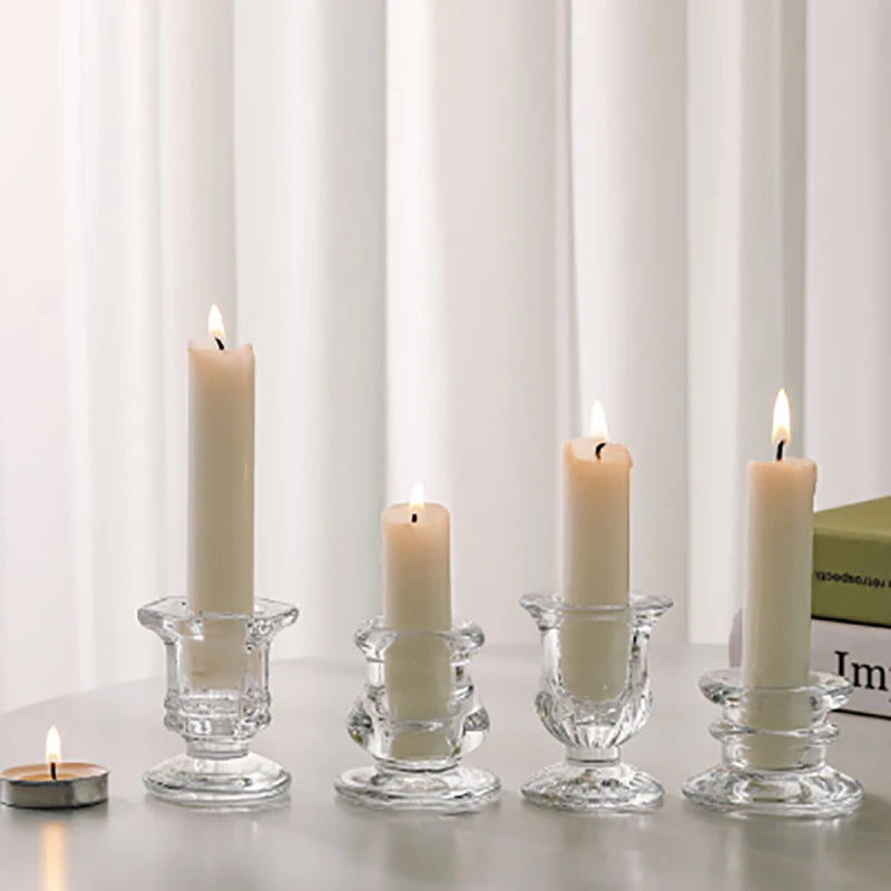 Nordic Glass Candle Holder – Wedding & Home Décor Candlestick Glass Candle Holder Axl