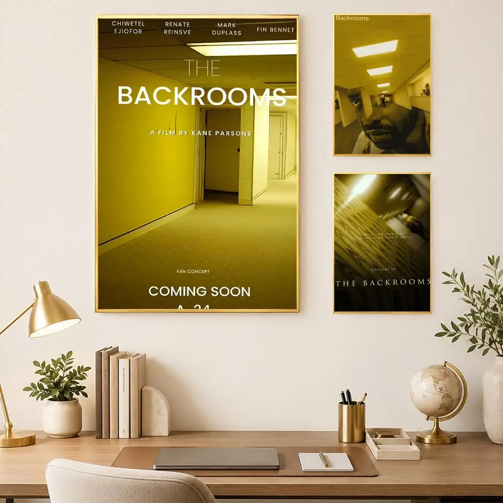 Backrooms Poster Self-Stick HD Waterproof Wall Art Decor Wall Art Poster Axl