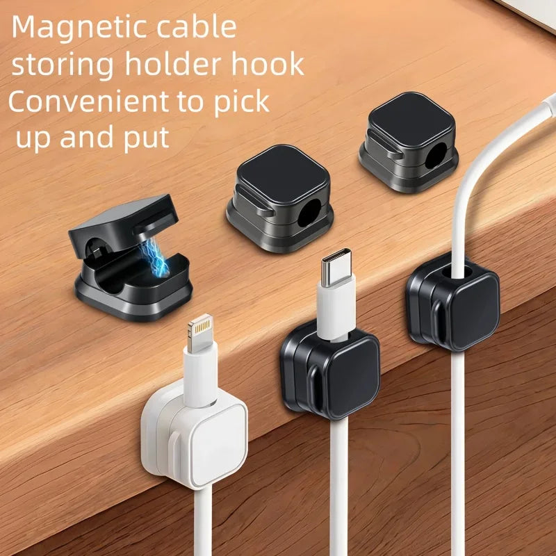 6-Pack Magnetic Cable Organizer Clips for Desk & Nightstand Cable Organizer Clips Axl