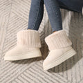 VKJF Women's Slip-On Plush Snow Boots – Warm Winter Ankle Boots Women's Snow Boots Axl 41 Beige