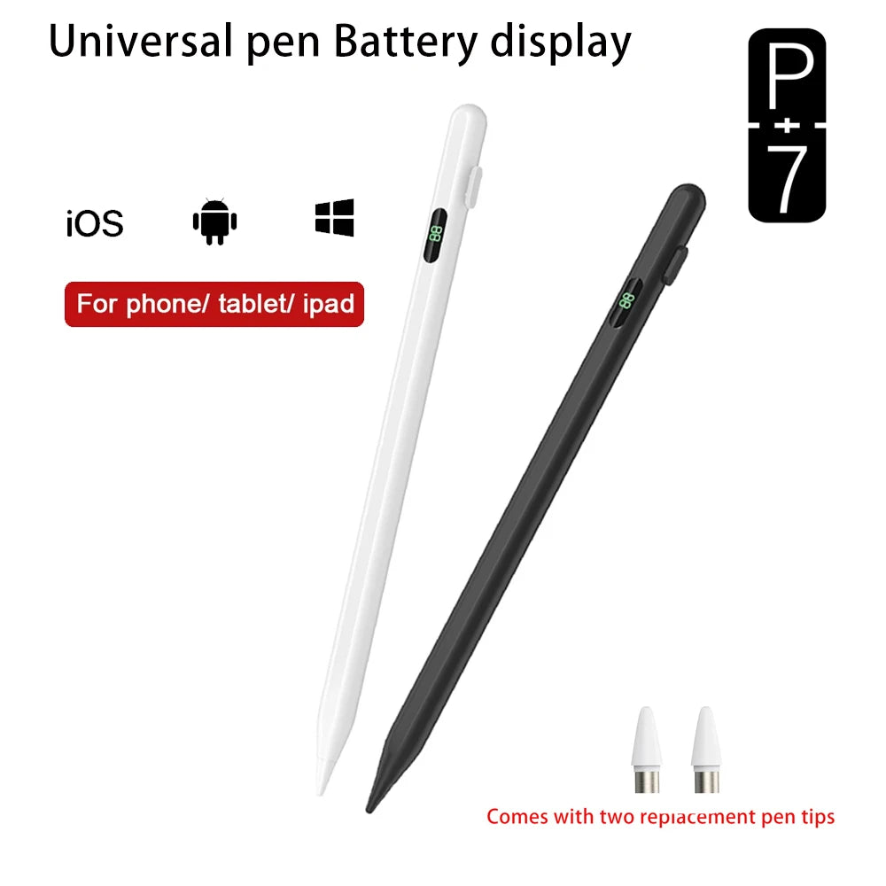 P+7 Universal Stylus Pen with Battery Display – iPad & Android Tablet Stylus Pen Axl