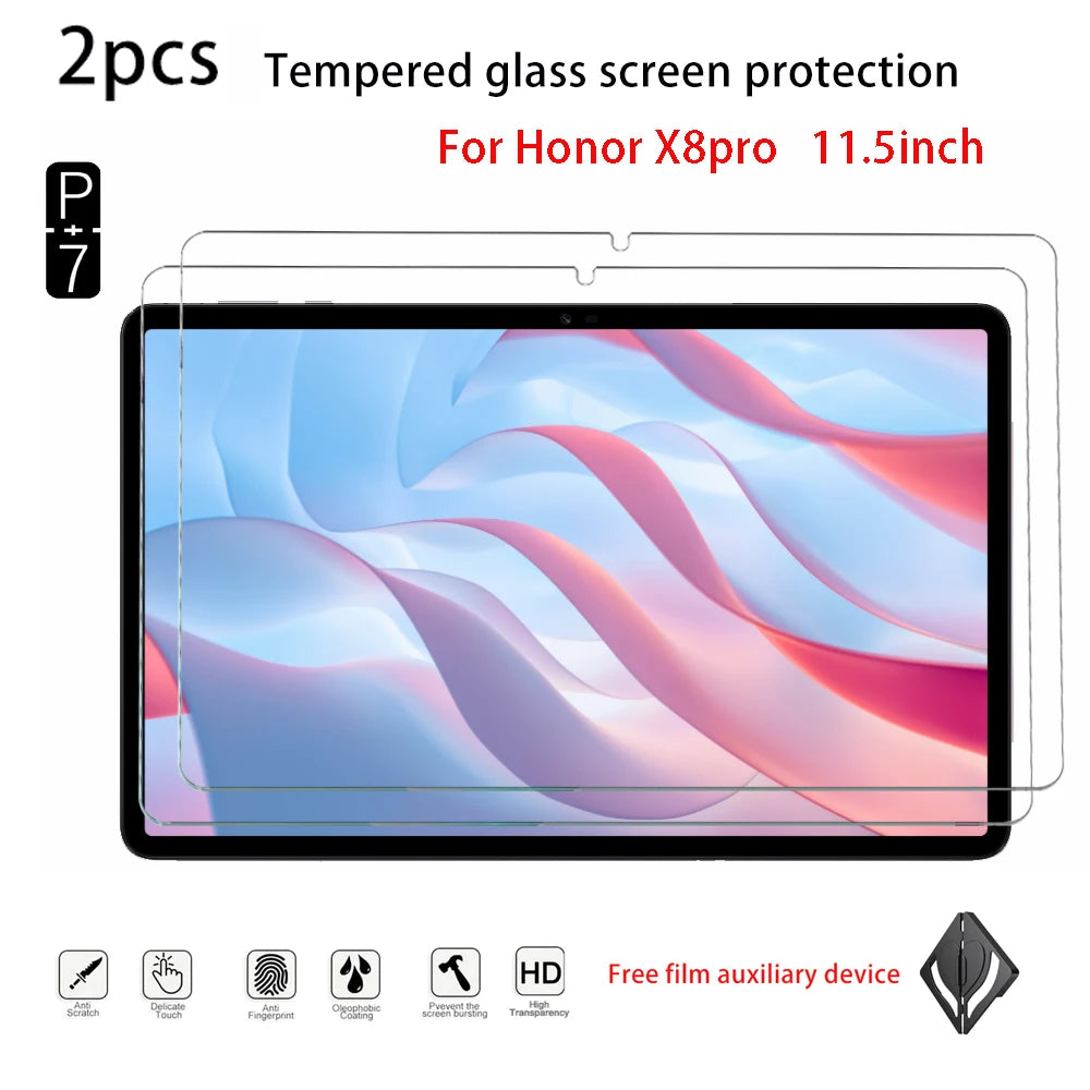 2-Pack Tempered Glass Screen Protector – Honor Pad X9/X10 11.5" Tablet Screen Protector Axl for Honor x8pro 11.5