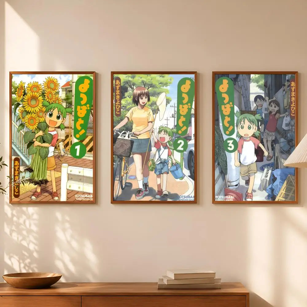 Yotsuba&! Manga Self-Stick Wall Poster – HD Waterproof Decor Wall Art Poster Axl