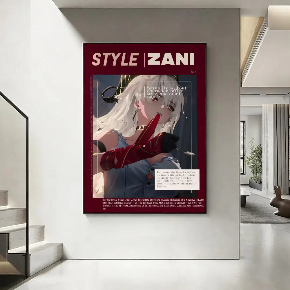 Game Z-Zani HD Art Poster | Waterproof Sticky Wall Decor Wall Art Poster Axl White1 30X40cmNoframe